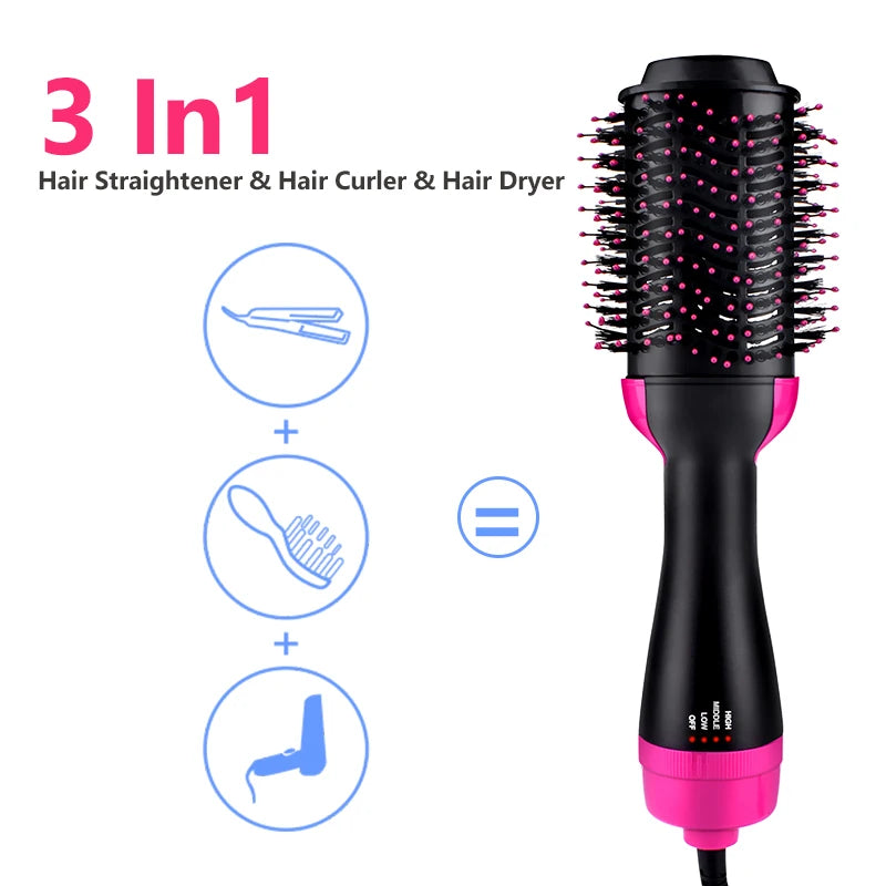 Spazzola per Styling Professionale 3 in 1 – Asciugatura, Lisciatura e Volume con Tecnologia a Ioni Negativi