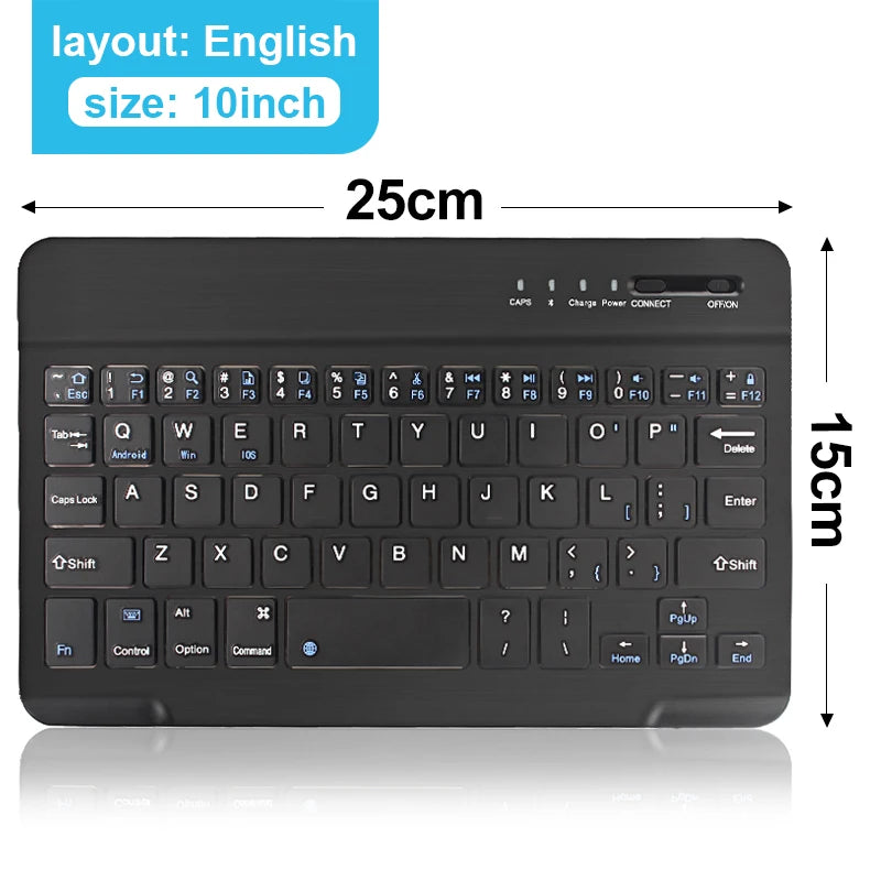 Tastiera Wireless Bluetooth Portatile – Compatibile con Laptop, Tablet, Smartphone e Smart TV
