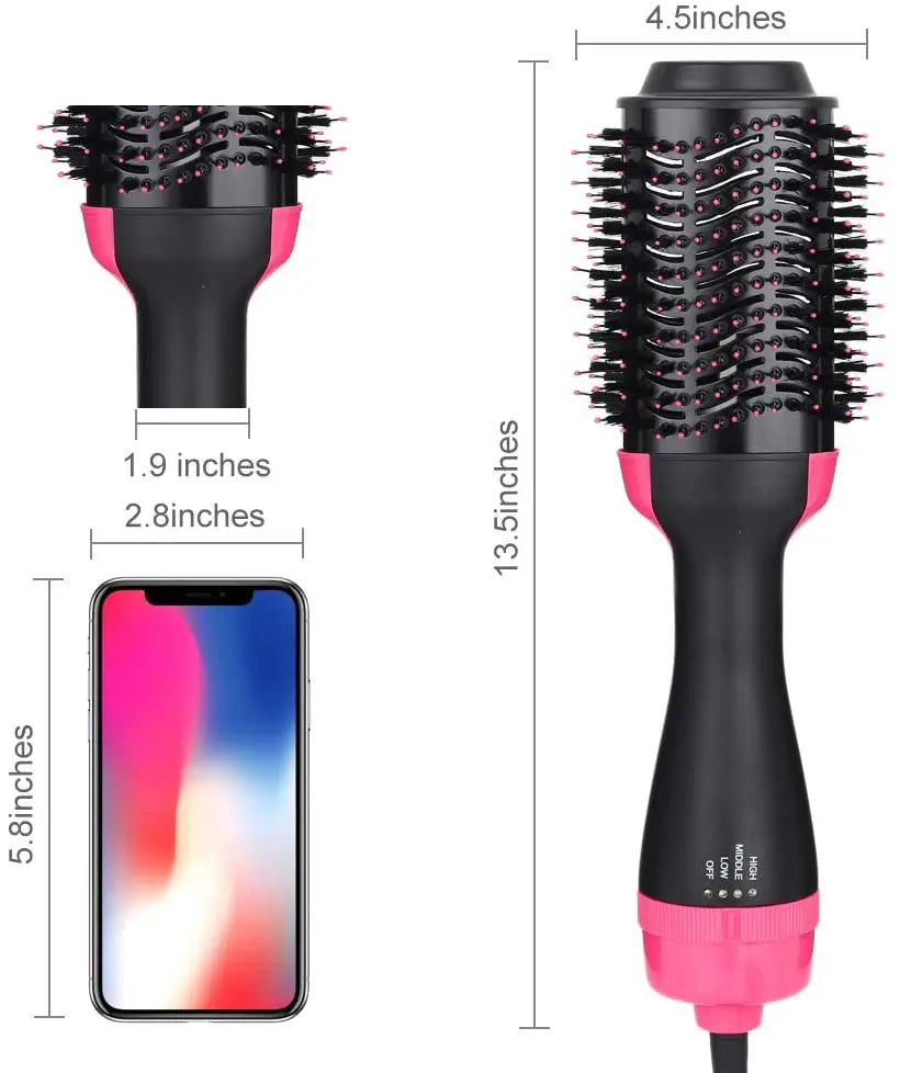 Spazzola per Styling Professionale 3 in 1 – Asciugatura, Lisciatura e Volume con Tecnologia a Ioni Negativi
