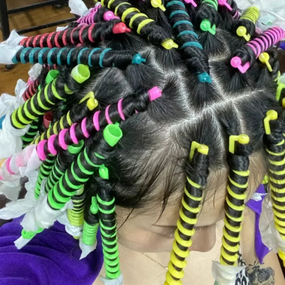 Curlers a Spirale Senza Calore, Set 22 Bigodini per Ricci Morbidi e Naturali Senza Danneggiare i Capelli