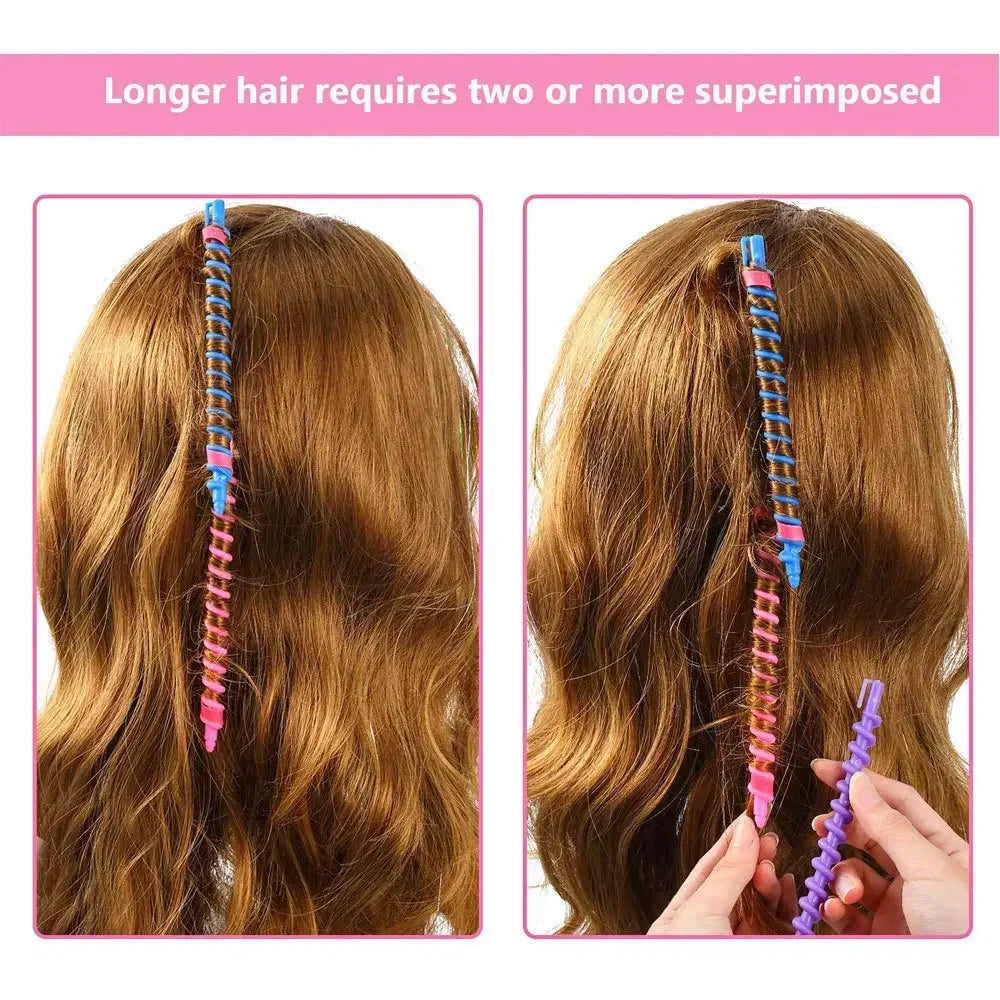 Curlers a Spirale Senza Calore, Set 22 Bigodini per Ricci Morbidi e Naturali Senza Danneggiare i Capelli