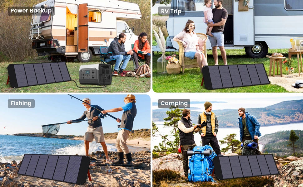 Pannello Solare Portatile 200W Pieghevole, Alta Efficienza e Ricarica Rapida, Certificato CE & RoHS