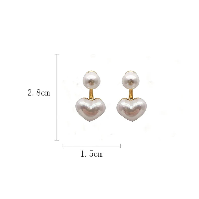 Orecchini Donna Cuore con Perla Imitazione – Eleganti per Feste, Matrimoni e Regali Romantici