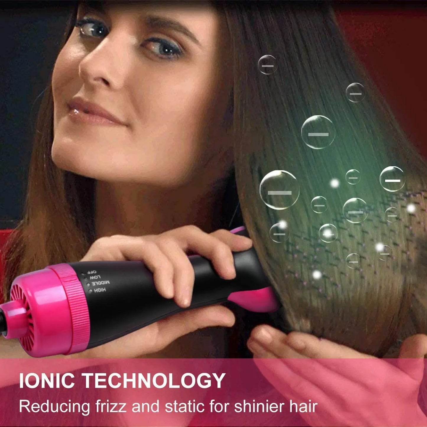 Spazzola per Styling Professionale 3 in 1 – Asciugatura, Lisciatura e Volume con Tecnologia a Ioni Negativi