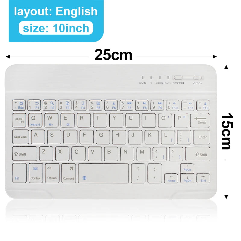 Tastiera Wireless Bluetooth Portatile – Compatibile con Laptop, Tablet, Smartphone e Smart TV