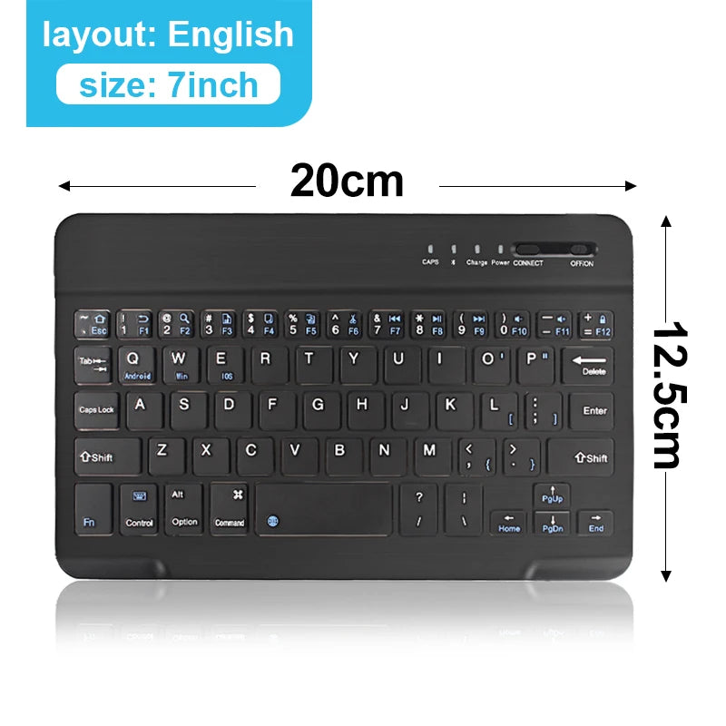 Tastiera Wireless Bluetooth Portatile – Compatibile con Laptop, Tablet, Smartphone e Smart TV