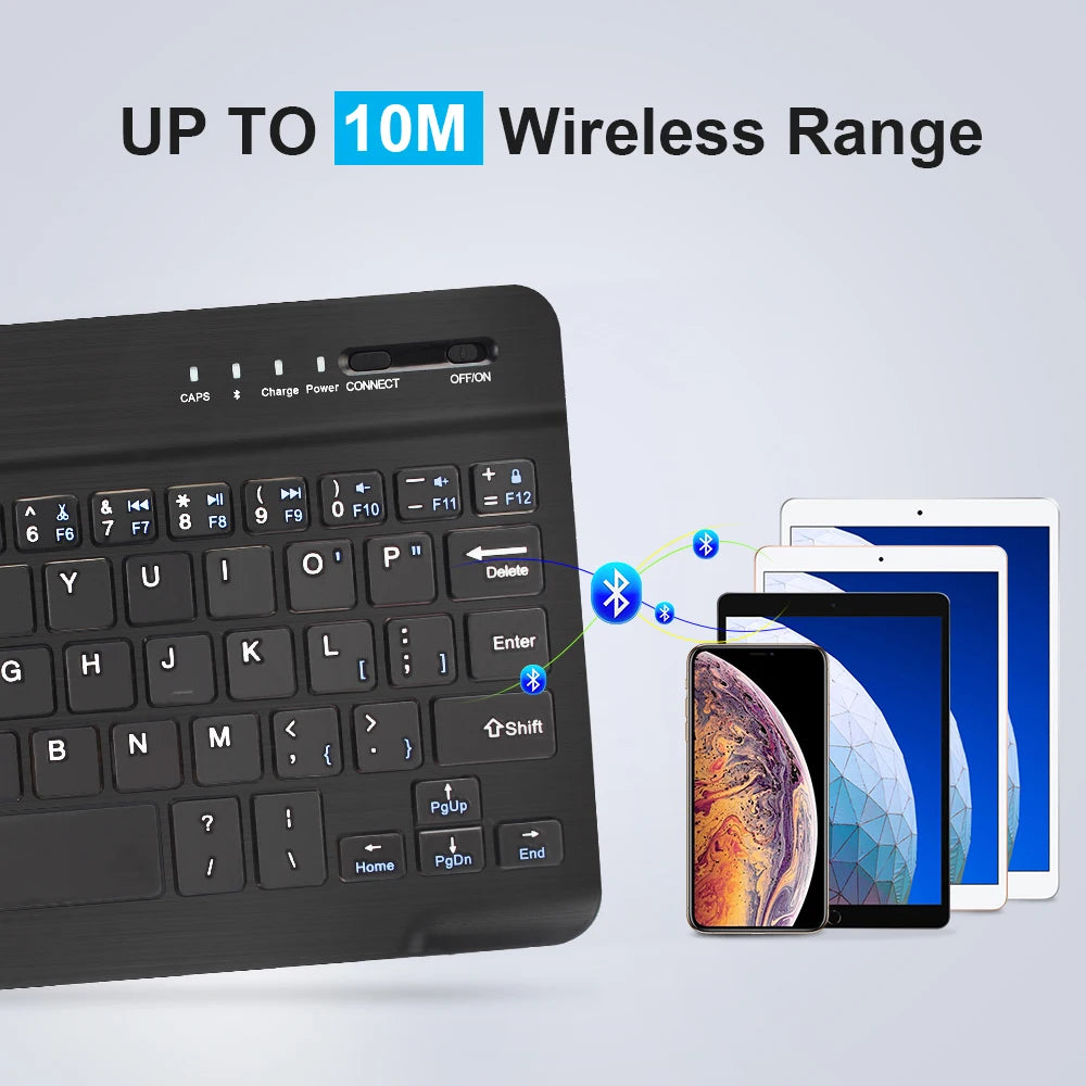 Tastiera Wireless Bluetooth Portatile – Compatibile con Laptop, Tablet, Smartphone e Smart TV