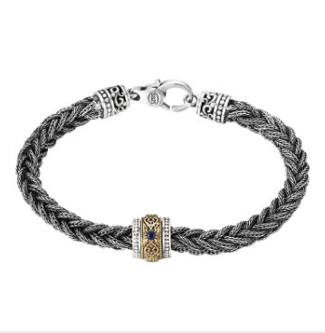 Bracciale in Argento 925 con Intreccio a Mano - Stile Retro