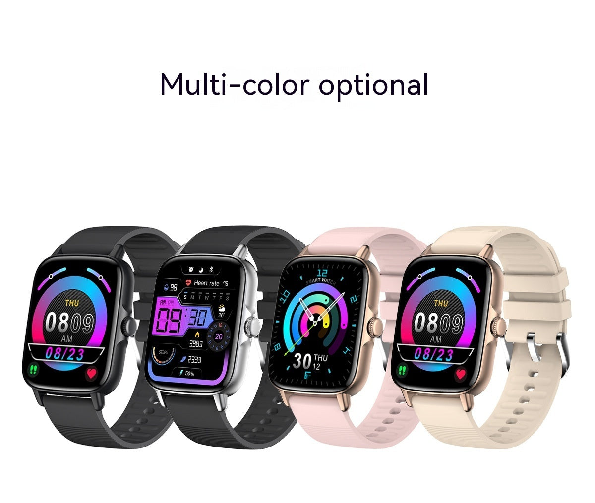 Nuovo KT58 Smart Watch 169 Bluetooth Frequenza Cardiaca Pressione Sanguigna Ossimetro Passo Smart Sport Braccialetto