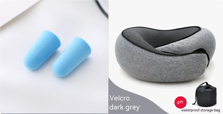 Cuscino da Viaggio per Collo a Forma di U – Cuscino Memory Foam per Viaggi in Aereo, Comodo e Resistente