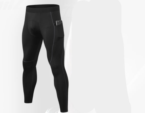 Set Compression Pantaloni e Maglia a Maniche Lunghe Sport Fitness per Uomo