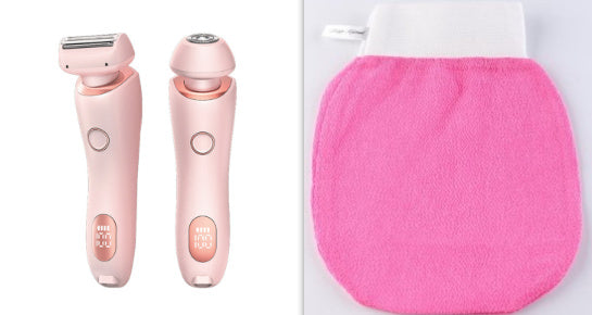 Epilatore e Rasoio 2 in 1 Ricaricabile USB per Donna, Impermeabile (IPX7)- Depilatore Corpo, Viso, Gambe, Ascelle, Bikini e Zona Intima