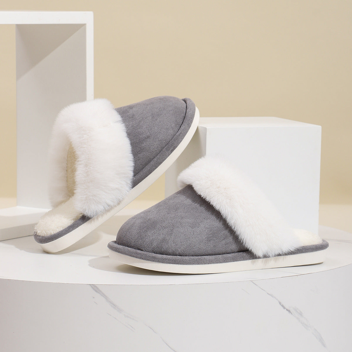 Furry Fashion Slippers Women Winter 