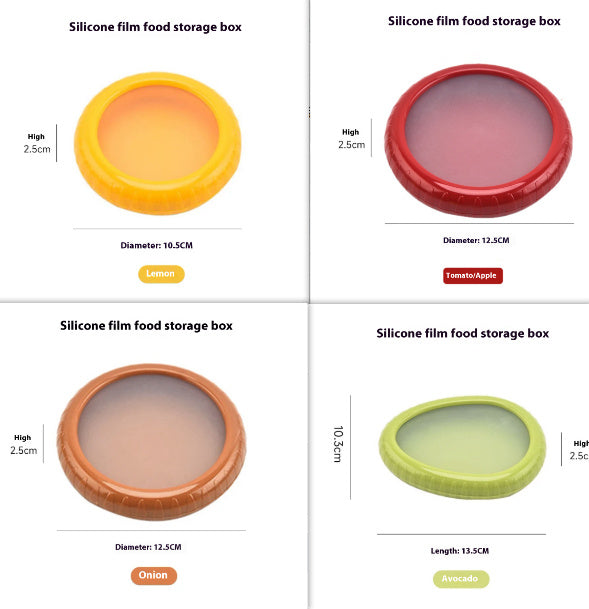 Contenitore per Frutta e Verdura per Conservazione in Frigorifero con Film in Silicone Sigillato Mini