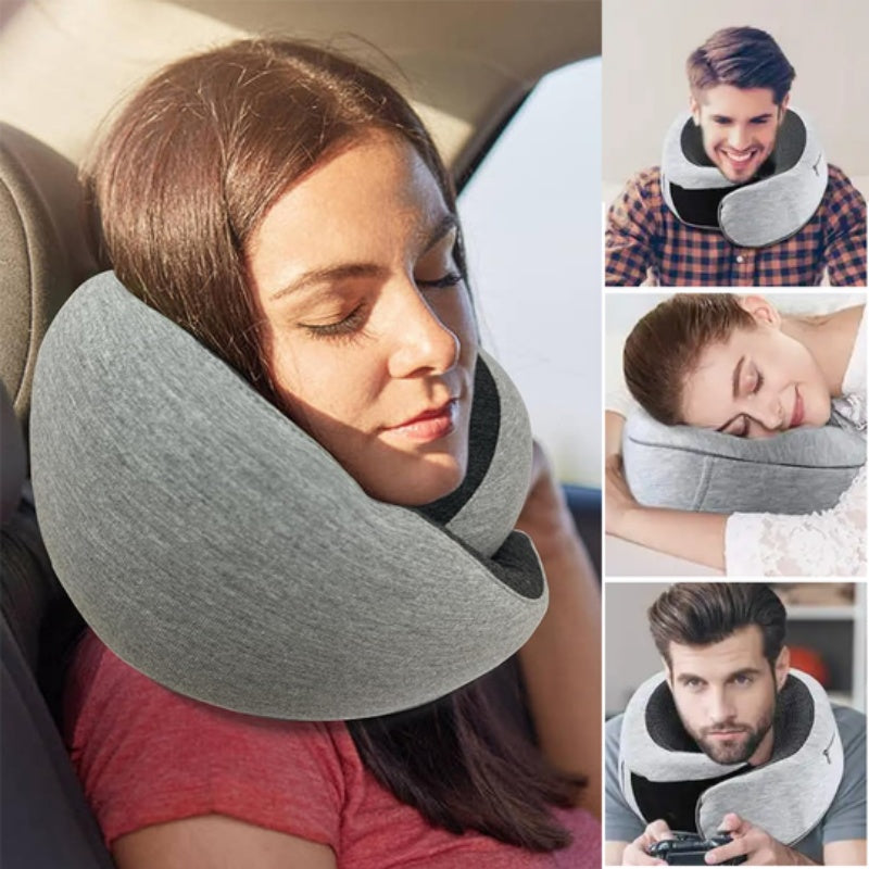 Cuscino da Viaggio per Collo a Forma di U – Cuscino Memory Foam per Viaggi in Aereo, Comodo e Resistente