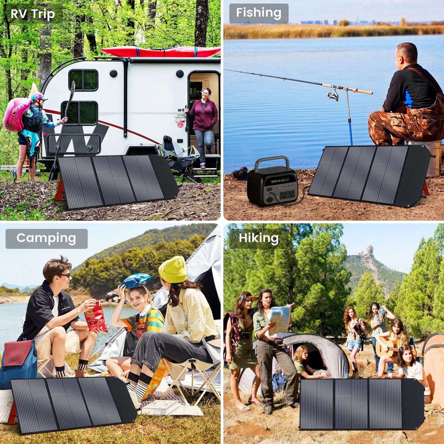 Pannello Solare Portatile 200W Pieghevole, Alta Efficienza e Ricarica Rapida, Certificato CE & RoHS