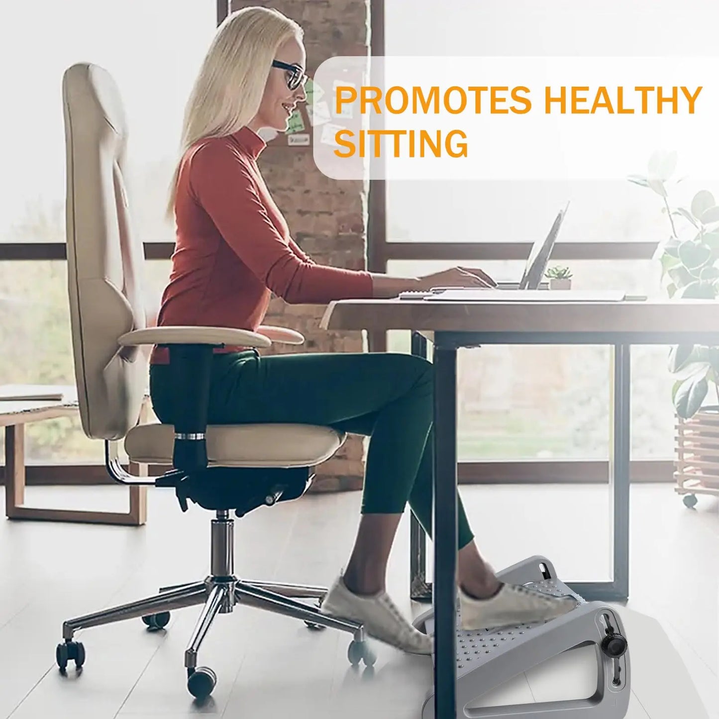 Adjustable Desk Footrest - Portable Stool for Home and Office