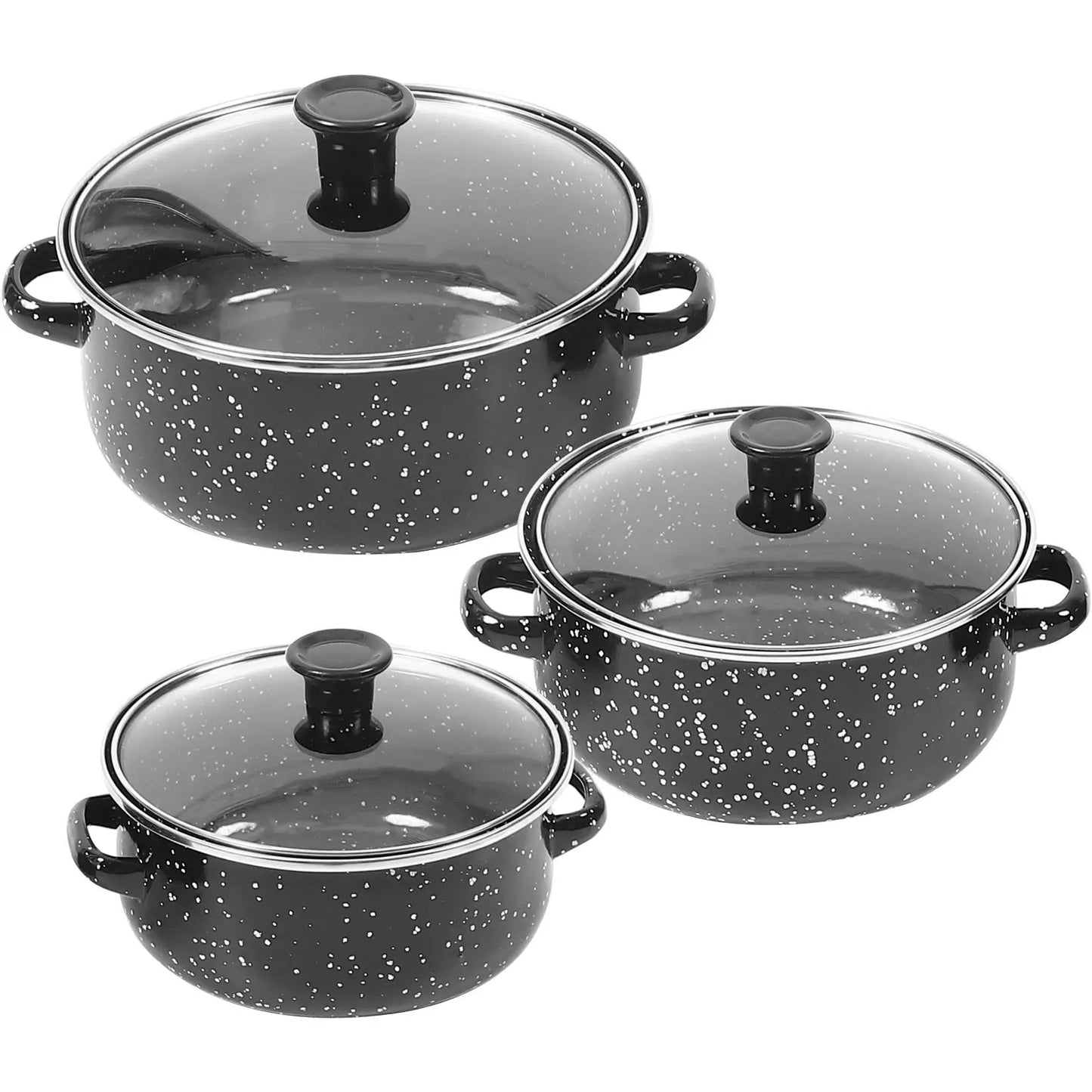 Set Mini Pentole Antiaderenti 3 Pezzi - Casseruola con Coperchio e Manico per Uova, Salse e Zuppe