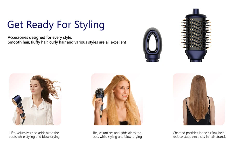 Styler Ionico 6 in 1, Asciugacapelli, Arricciacapelli Auto-Wrap, Piastra e Spazzola Volumizzante