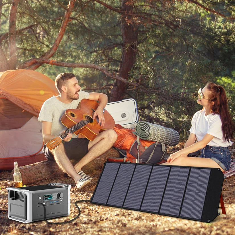 Pannello Solare Portatile 200W Pieghevole, Alta Efficienza e Ricarica Rapida, Certificato CE & RoHS