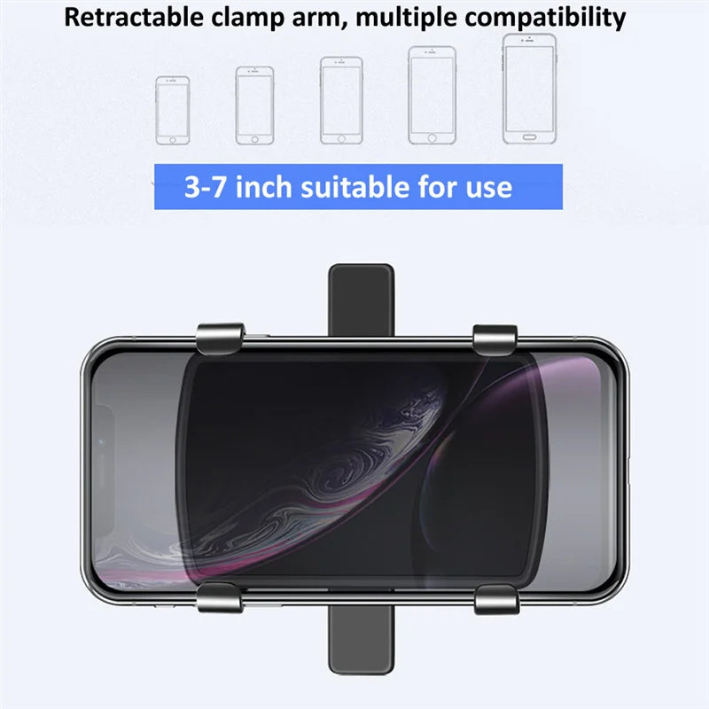 Supporto Universale per Smartphone da Auto con Clip per Cruscotto - Supporto GPS per iPhone, Samsung, Xiaomi