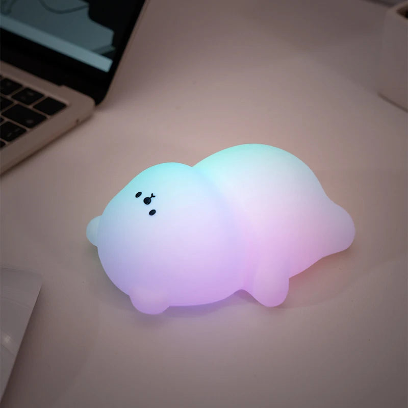 Luce Notturna LED Panda – Lampada Notturna in Silicone Morbido, Ricaricabile USB, con Controllo Touch, Timer e Decorazione per Camera da Letto – Idea Regalo per Bambini