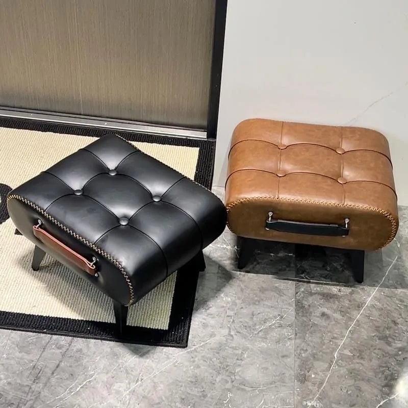 Panca da Ingresso con Contenitore – Sgabello Minimalista in Pelle di Lusso