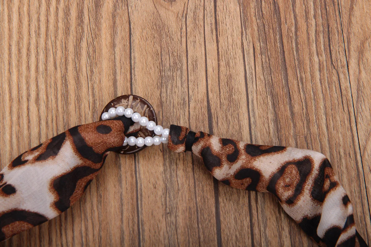 Collana Vintage, Motivo Leopardo e Perle – Stile Retro Chic