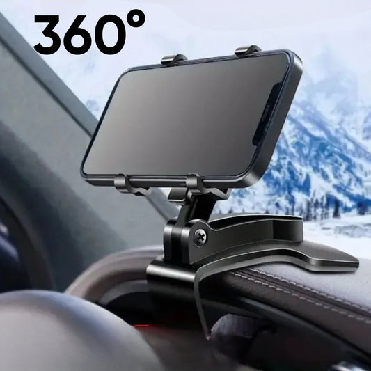 Universal Car Smartphone Holder with Dashboard Clip - GPS Mount for iPhone, Samsung, Xiaomi