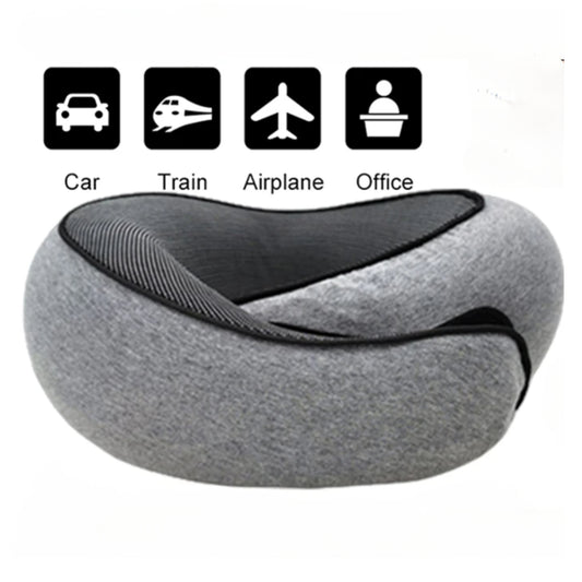 Cuscino da Viaggio per Collo a Forma di U – Cuscino Memory Foam per Viaggi in Aereo, Comodo e Resistente