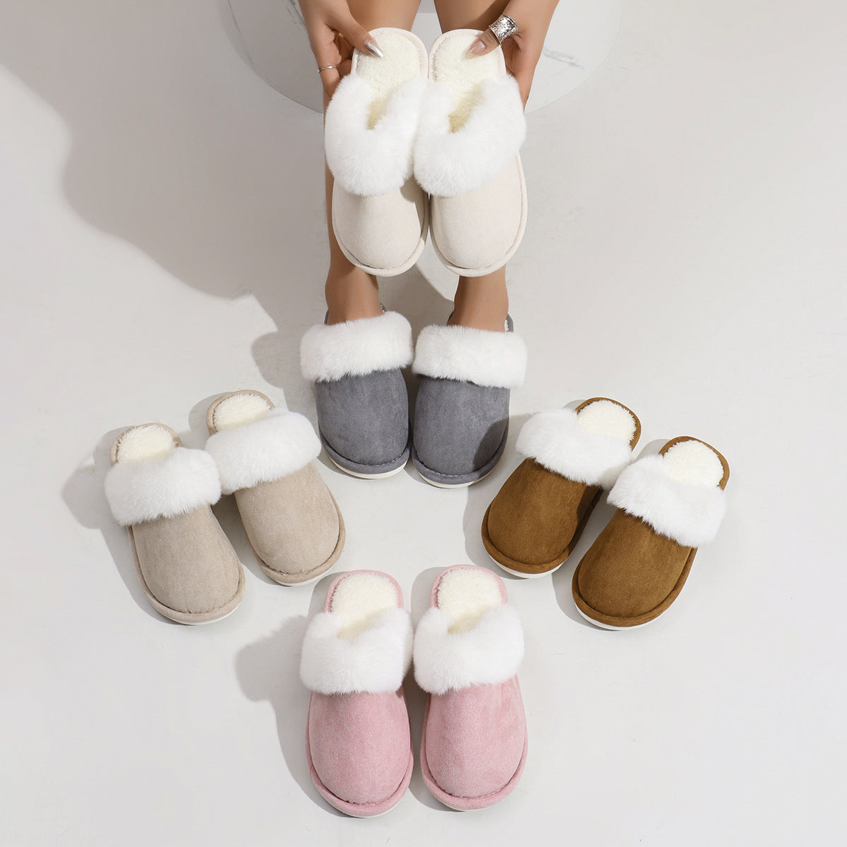 Furry Fashion Slippers Women Winter 