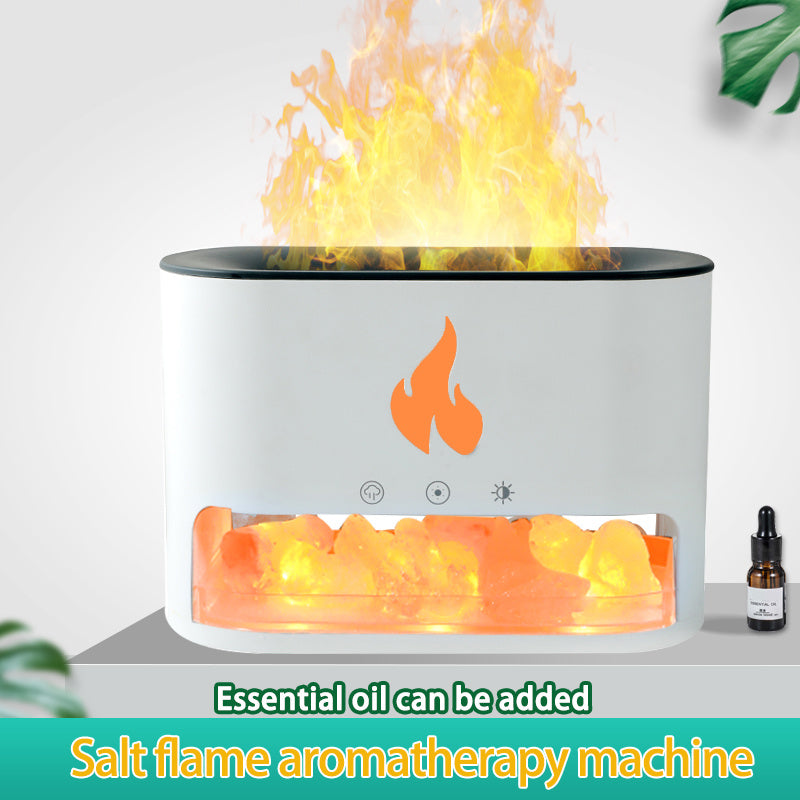 Lampada di Sale Himalayano 2-in-1, Diffusore di Oli Essenziali e Umidificatore "Cristallo"