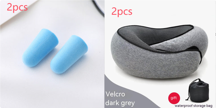 Cuscino da Viaggio per Collo a Forma di U – Cuscino Memory Foam per Viaggi in Aereo, Comodo e Resistente