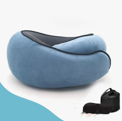 Cuscino da Viaggio per Collo a Forma di U – Cuscino Memory Foam per Viaggi in Aereo, Comodo e Resistente